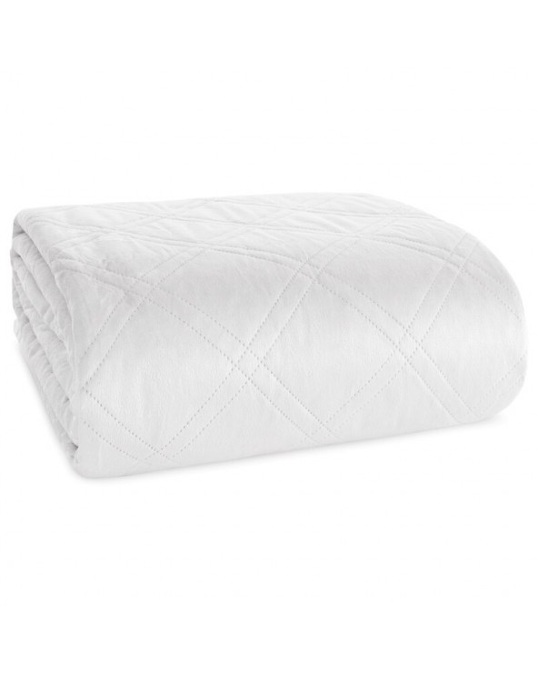 Narzuta velvet 220x240 Luiz 8 biała Eurofirany