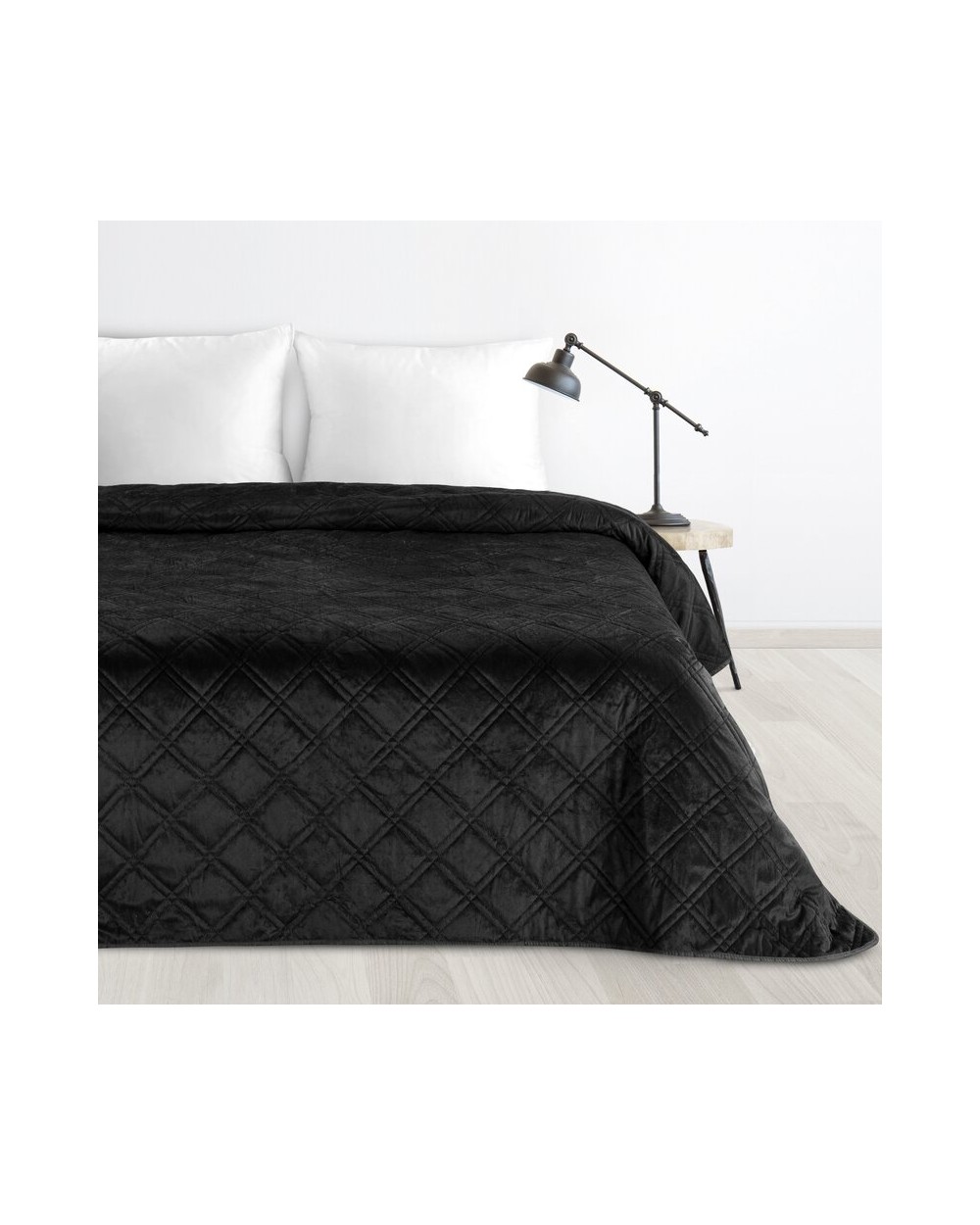 Narzuta velvet 220x240 Luiz 8 czarna Eurofirany