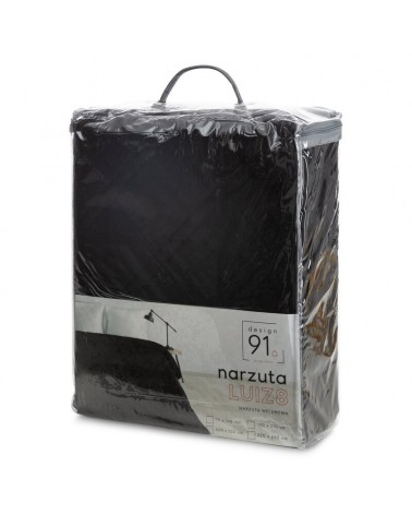 Narzuta velvet 220x240 Luiz 8 czarna Eurofirany
