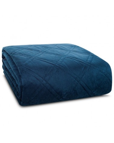 Narzuta velvet 220x240 Luiz 8 granatowa Eurofirany