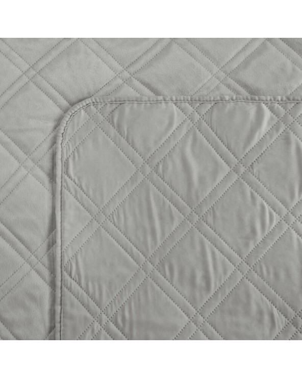 Narzuta velvet 220x240 Luiz 8 srebrna Eurofirany