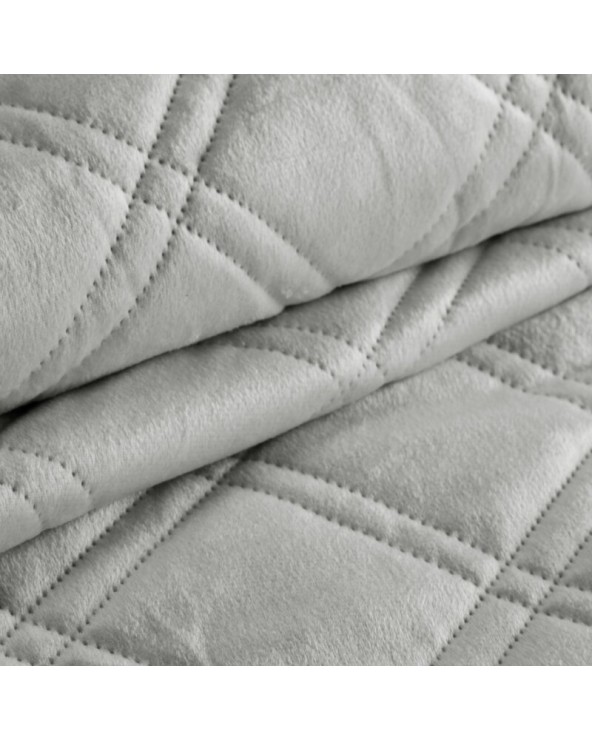 Narzuta velvet 220x240 Luiz 8 srebrna Eurofirany