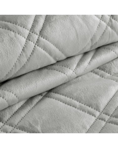 Narzuta velvet 220x240 Luiz 8 srebrna Eurofirany