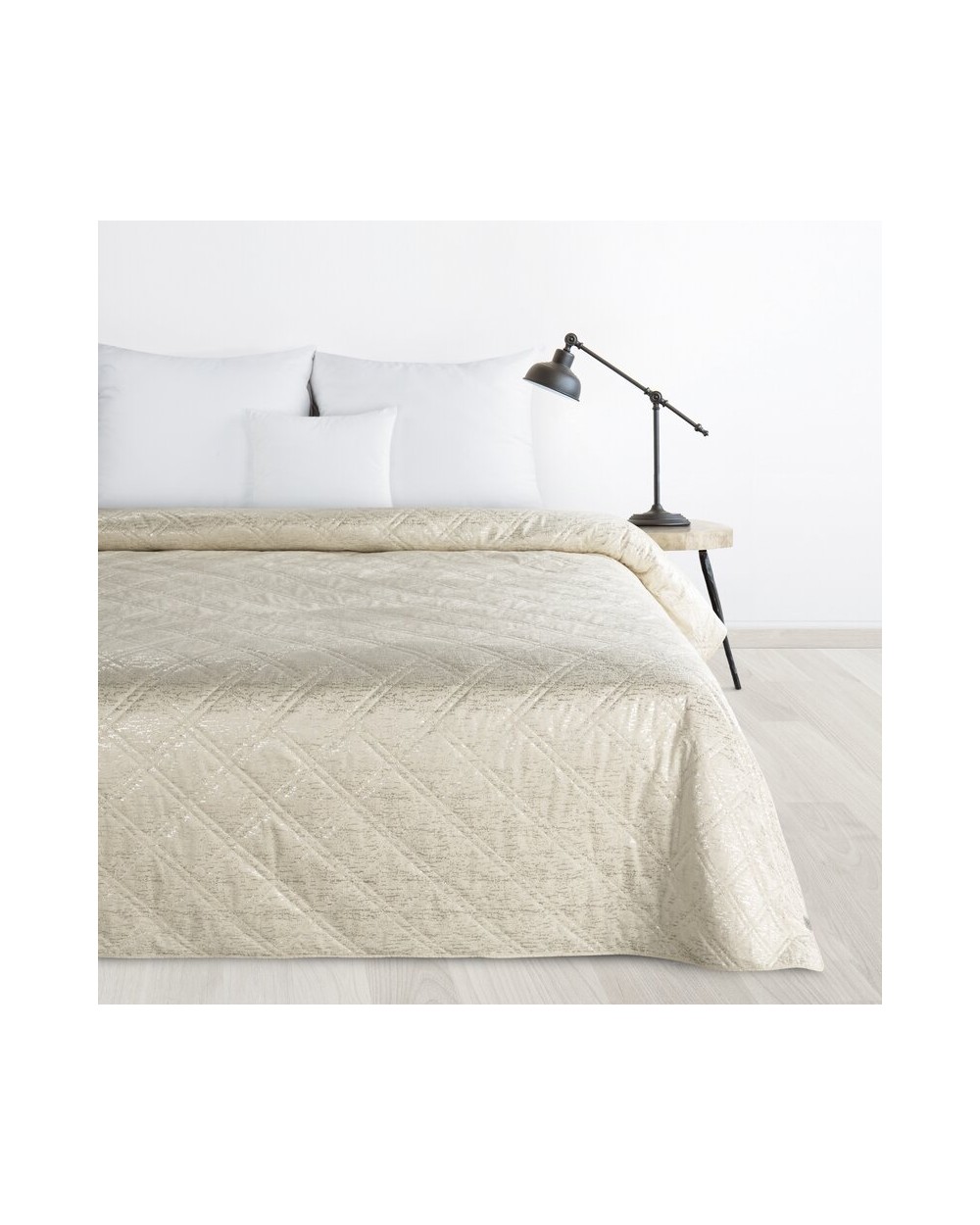Narzuta velvet 170x210 Luiz Blink kremowa Eurofirany
