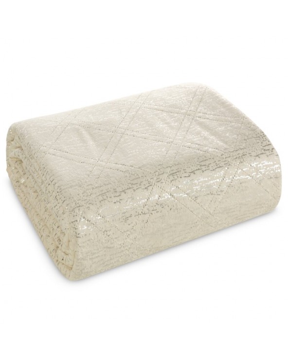 Narzuta velvet 170x210 Luiz Blink kremowa Eurofirany