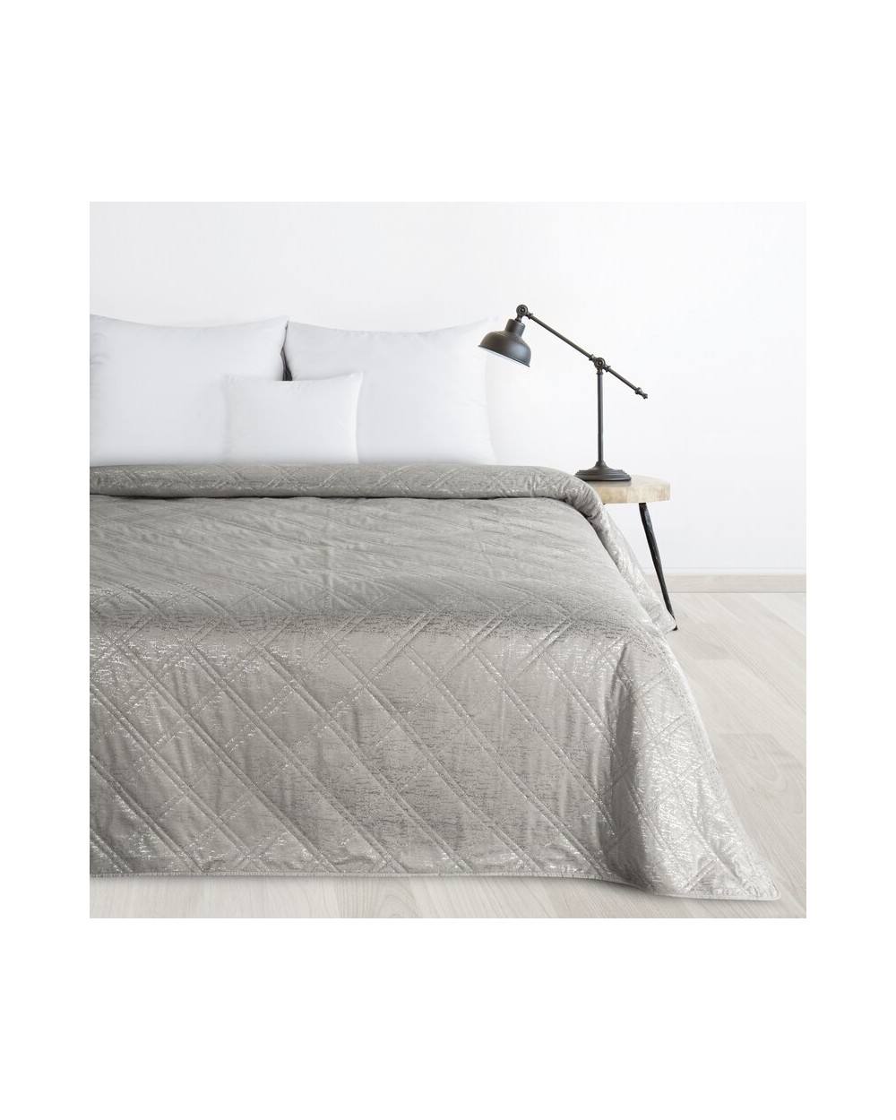 Narzuta velvet 220x240 Luiz Blink srebrna Eurofirany