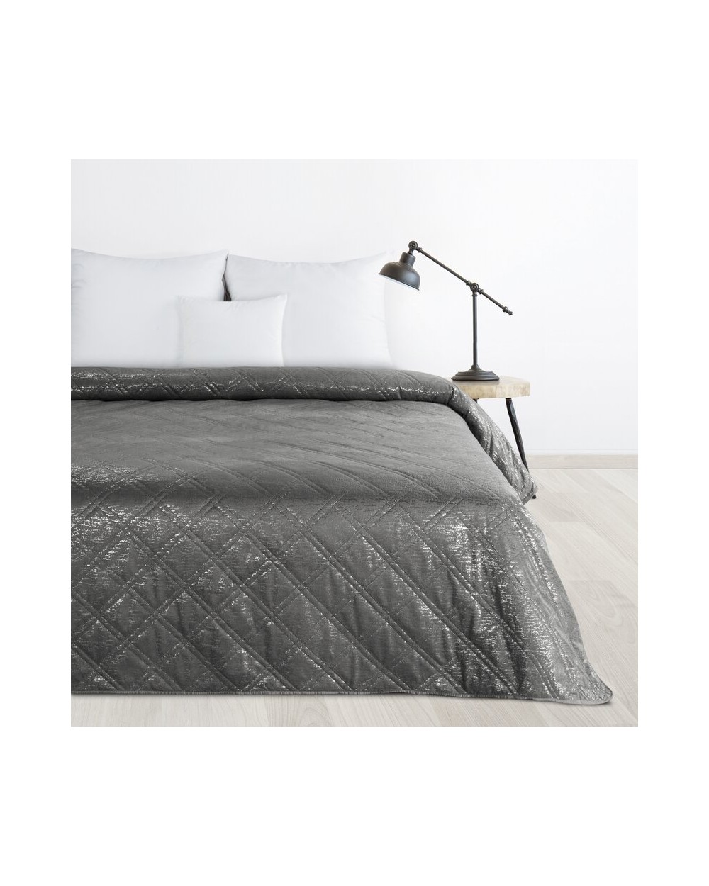 Narzuta velvet 220x240 Luiz Blink stalowa Eurofirany