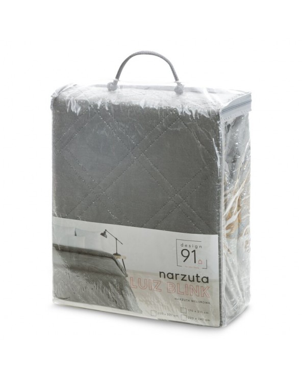 Narzuta velvet 220x240 Luiz Blink stalowa Eurofirany