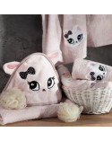 Okrycie kąpielowe bawełniane 100x100 Baby 72 różowe Eurofirany