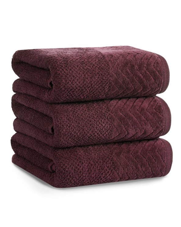 Ręcznik bawełna 70x140 Loren bordowy Eurofirany