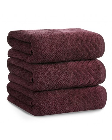 Ręcznik bawełna 70x140 Loren bordowy Eurofirany