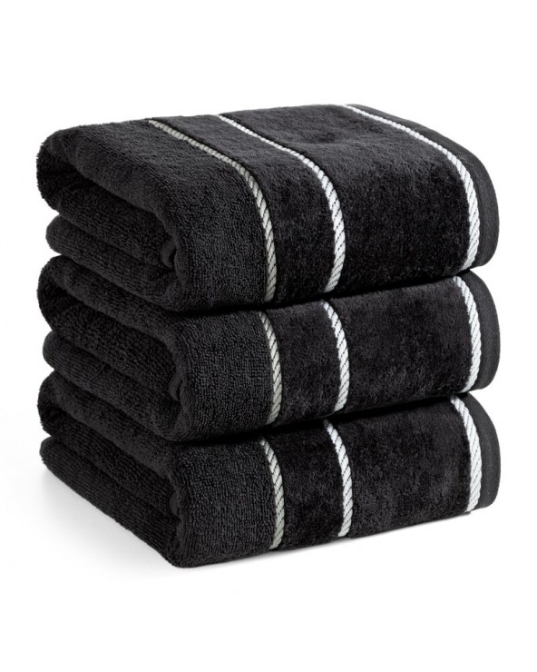 Ręcznik bawełna 30x50 Nel czarny Eurofirany