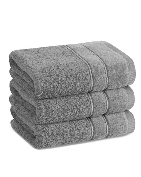 Ręcznik bawełna 50x90 Sibel stalowy Eurofirany Ręcznik bawełna 50x90 Sibel stalowy Eurofirany