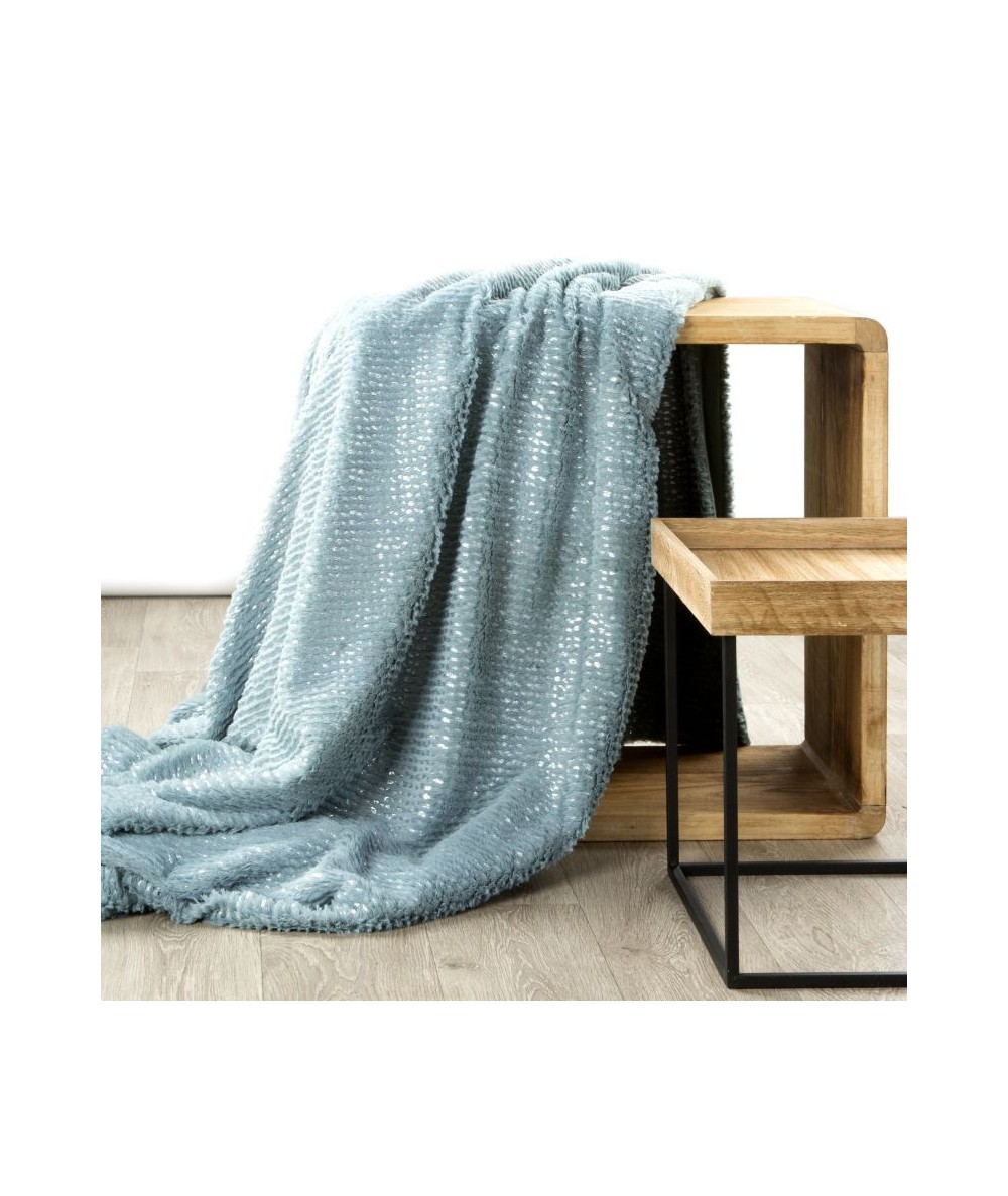 Koc futrzany narzuta Havana 220x240 miętowy