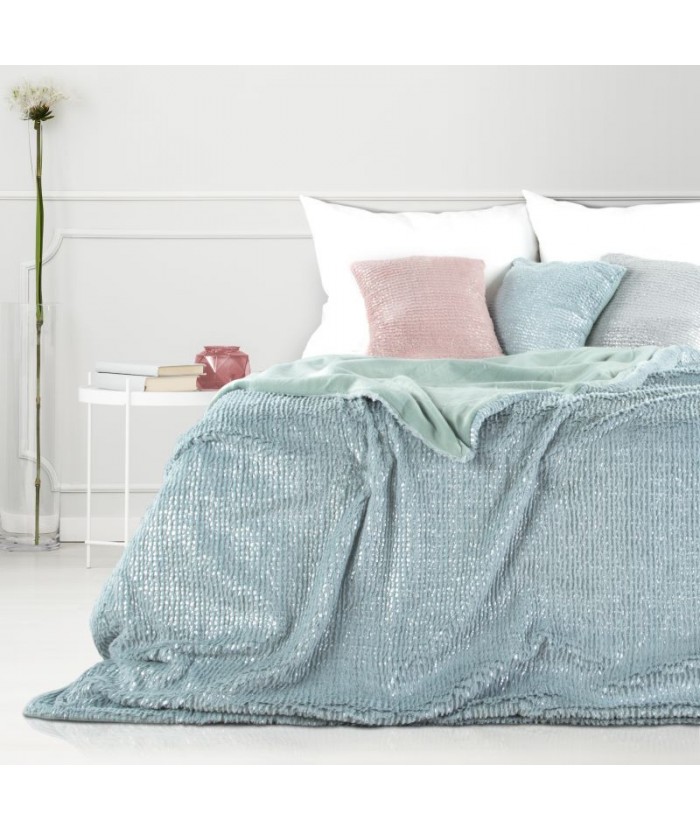 Koc futrzany narzuta Havana 220x240 miętowy