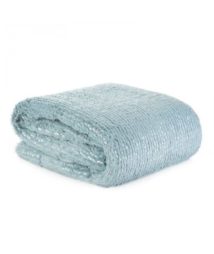 Koc futrzany narzuta Havana 220x240 miętowy