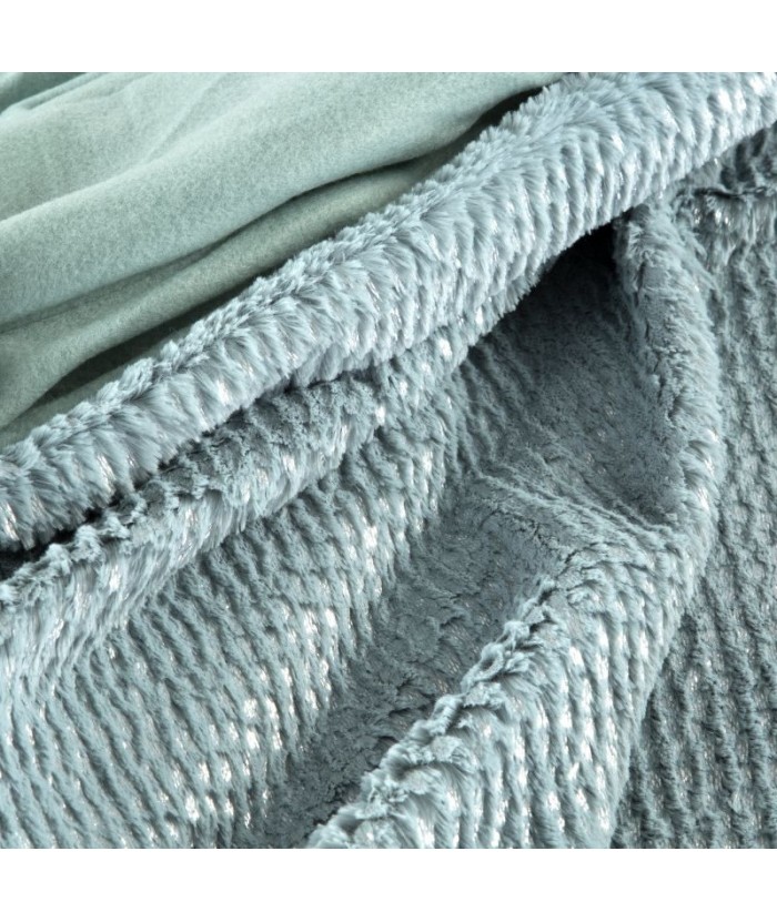 Koc futrzany narzuta Havana 170x210 miętowy