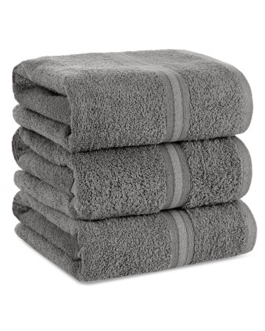 Ręcznik bawełna 70x140 Tris stalowy Eurofirany