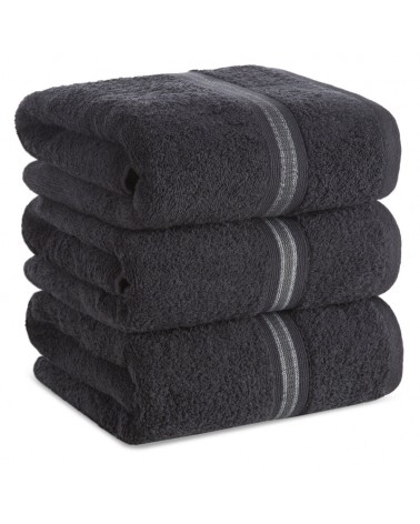 Ręcznik bawełna 70x140 Tris czarny Eurofirany