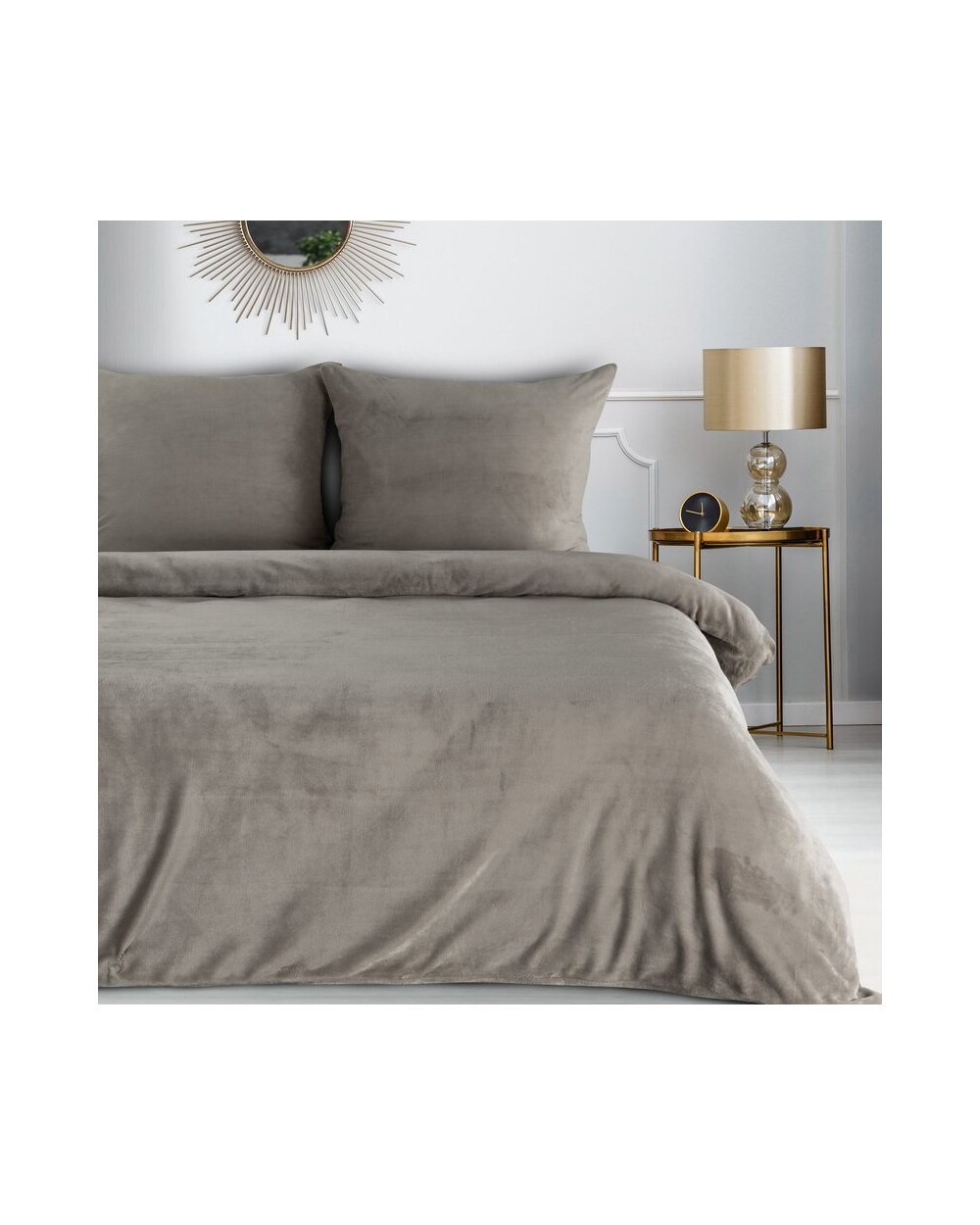 Pościel polarowa 160x200 + 2x70x80 Flano 2 beżowa Eurofirany