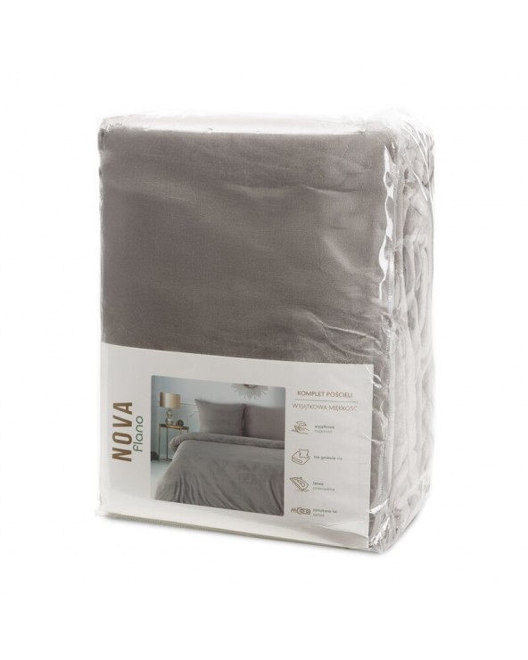 Pościel polarowa 200x220 + 2x70x80 Flano 2 beżowa Eurofirany