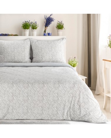 Pościel polarowa 160x200 + 2x70x80 Flano 3 biała/srebrna Eurofirany