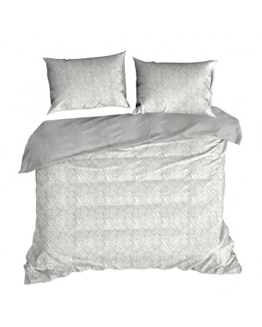 Pościel polarowa 160x200 + 2x70x80 Flano 3 biała/srebrna Eurofirany