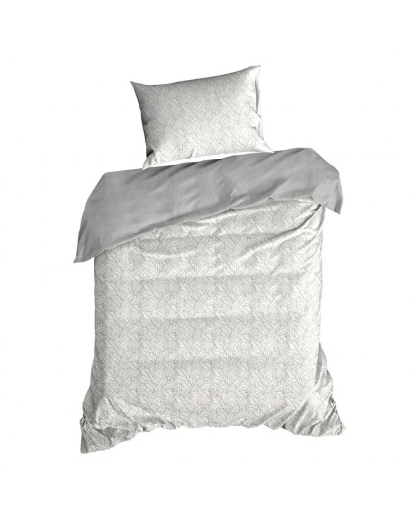 Pościel polarowa 160x200 + 2x70x80 Flano 3 biała/srebrna Eurofirany