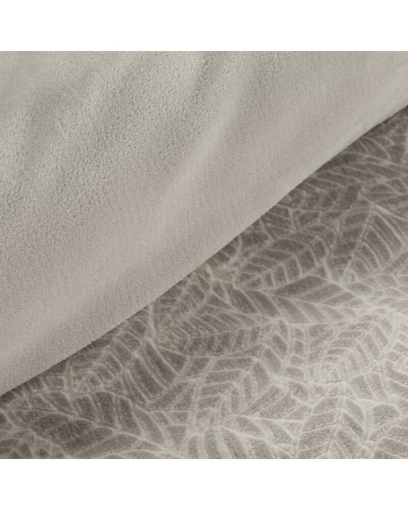 Pościel polarowa 200x220 + 2x70x80 Flano 3 beżowa/biała Eurofirany