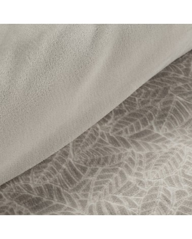 Pościel polarowa 200x220 + 2x70x80 Flano 3 beżowa/biała Eurofirany