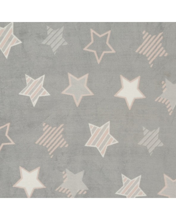 Pościel polarowa 200x220 + 2x70x80 Flano 4 srebrna/biała Eurofirany