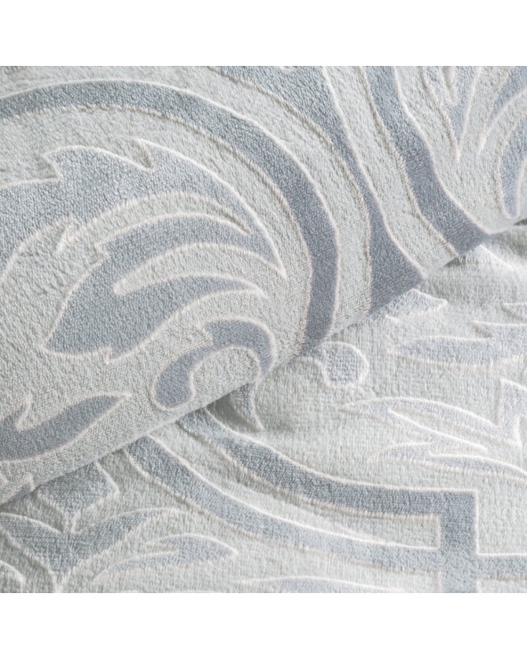 Pościel polarowa 200x220 + 2x70x80 Flano 5 srebrna/stalowa Eurofirany