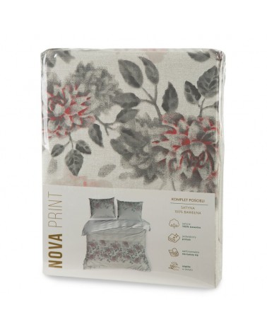 Pościel satyna bawełna 140x200 + 1x70x80 Nika 43 Eurofirany