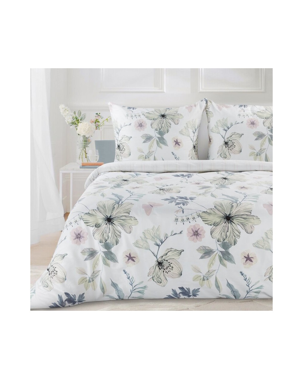 Pościel satyna bawełniana 160x200 + 2x70x80 Spring 37 Eurofirany