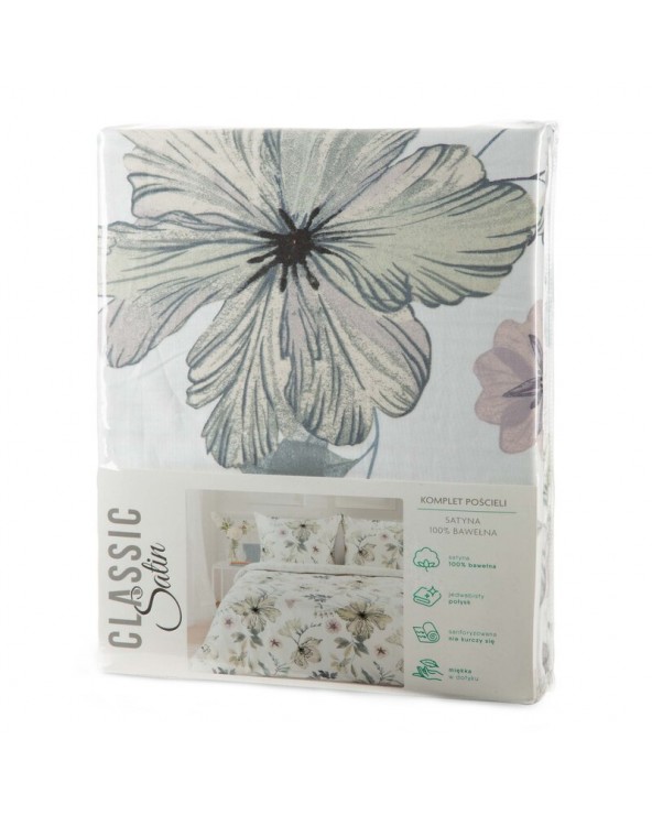 Pościel satyna bawełniana 200x220 + 2x70x80 Spring 37 Eurofirany