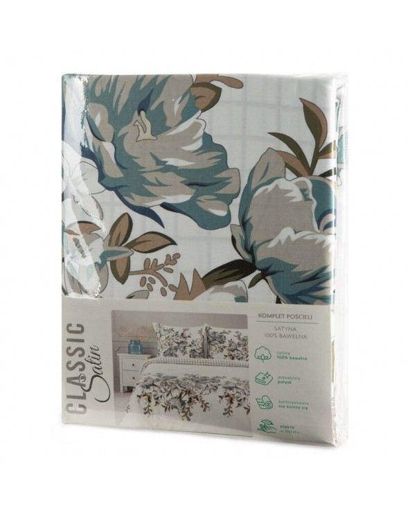 Pościel satyna bawełniana 200x220 + 2x70x80 Spring 40 Eurofirany