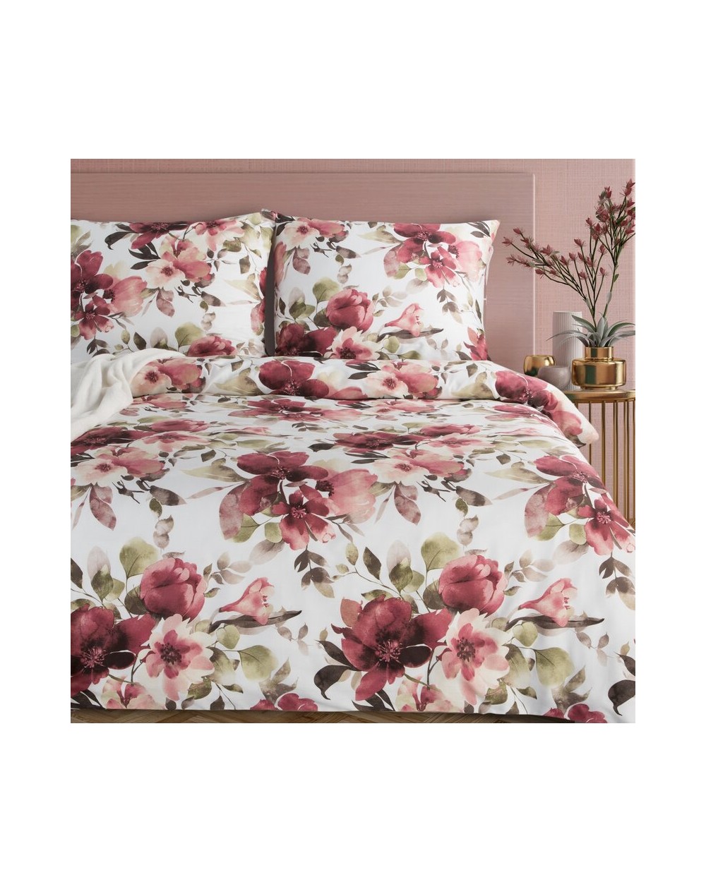 Pościel satyna bawełniana 140x200 + 1x70x80 Spring 74 Eurofirany