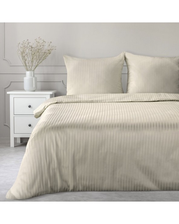 Pościel adamaszek 160x200 + 2x70x80 Vera beżowa Eurofirany