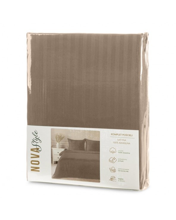 Pościel adamaszek 140x200 + 1x70x80 Vera terracotta Eurofirany