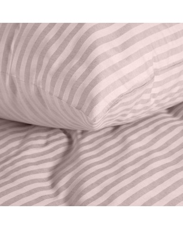 Pościel adamaszek 160x200 + 2x70x80 Pasy różowa Eurofirany