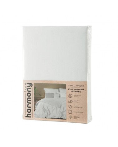 Pościel polycotton 200x220 + 2x70x80 Harmony biała Eurofirany