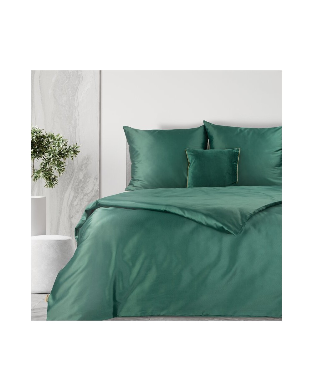 Pościel polycotton 200x220 + 2x70x80 Harmony zielona Eurofirany