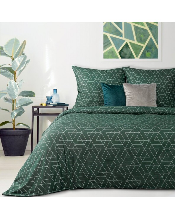 Pościel bawełna 200x220 + 2x70x80 Ada 4C zielona Eurofirany