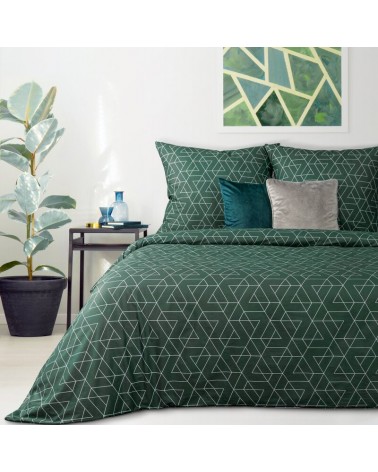 Pościel bawełna 200x220 + 2x70x80 Ada 4C zielona Eurofirany