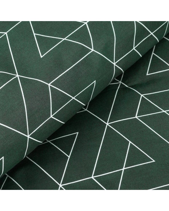 Pościel bawełna 200x220 + 2x70x80 Ada 4C zielona Eurofirany