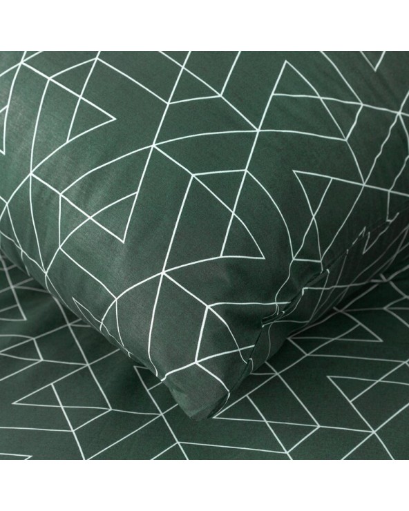 Pościel bawełna 200x220 + 2x70x80 Ada 4C zielona Eurofirany