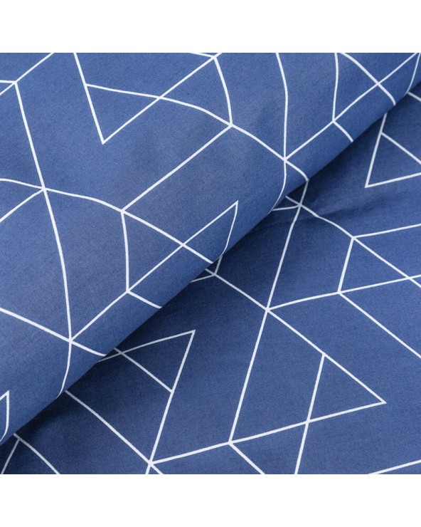 Pościel bawełna 200x220 + 2x70x80 Ada 4D granatowa Eurofirany