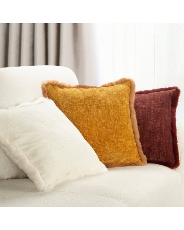 Poszewka szenil 45x45 Blanca oliwkowa Eurofirany