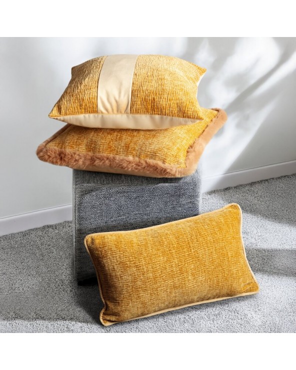 Poszewka szenil 45x45 Blanca oliwkowa Eurofirany