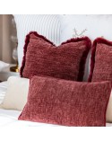Poszewka szenil 45x45 Blanca kremowa Eurofirany